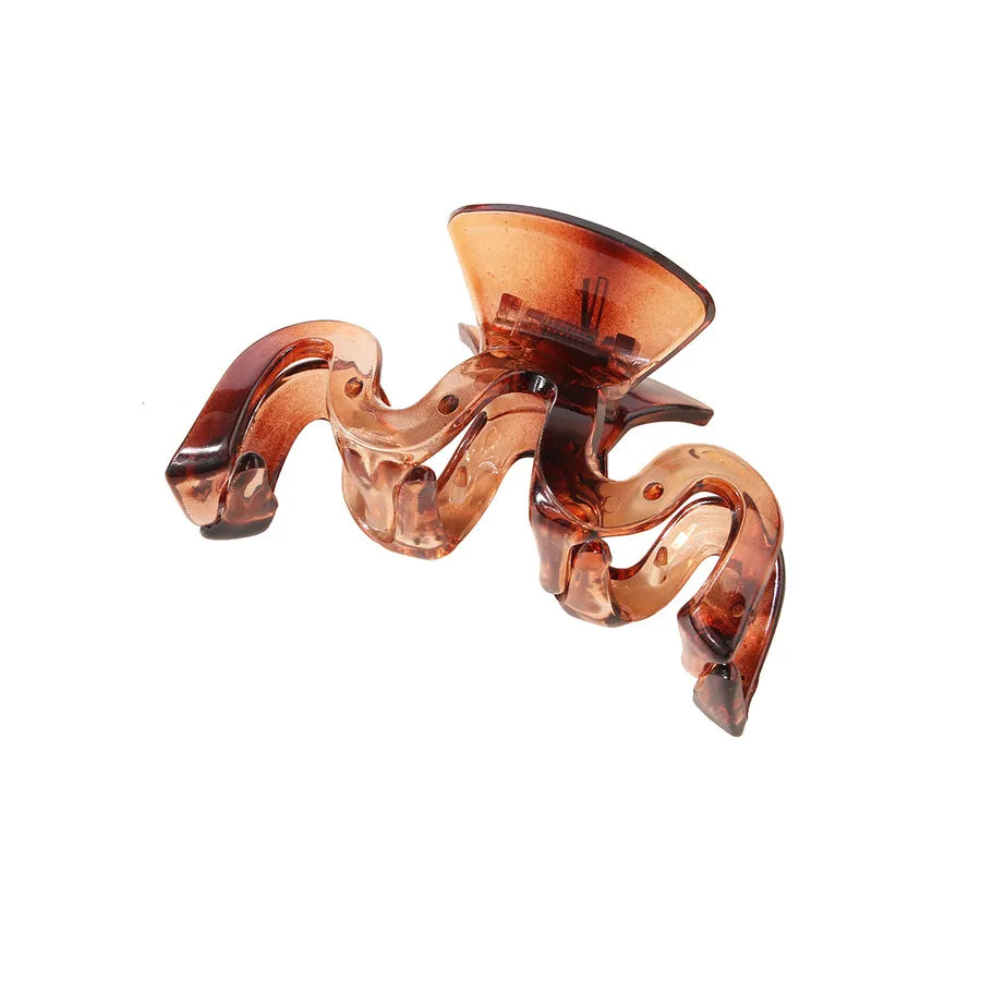 women's lady solid color resin stoving varnish hair claws