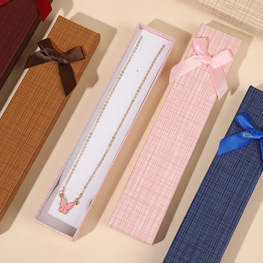 1 Piece Paper Classic Style Daily Solid Color Jewelry Boxes