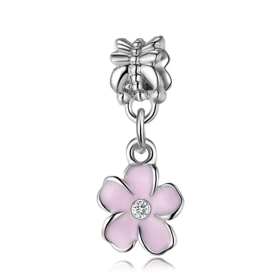 1 Piece Diameter 10mm Alloy Coconut Tree Heart Shape Bow Knot Pendant