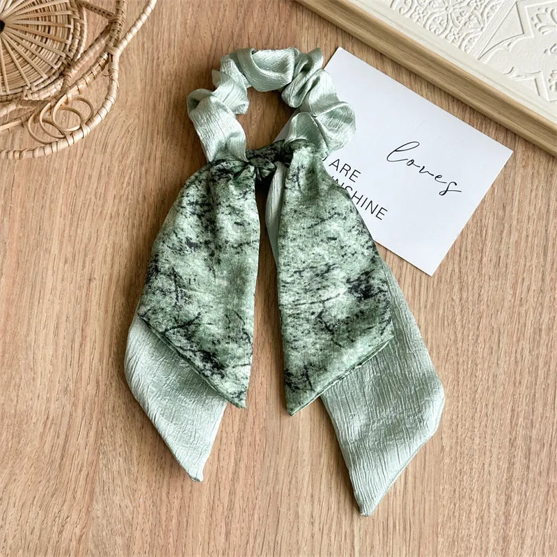 Elegant Sweet Women's Printing satin Hair Band