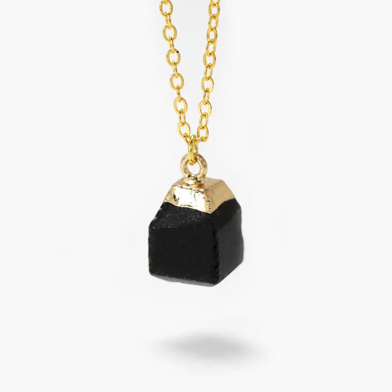 Sweet Geometric Alloy natural stone Pendant Necklace In Bulk