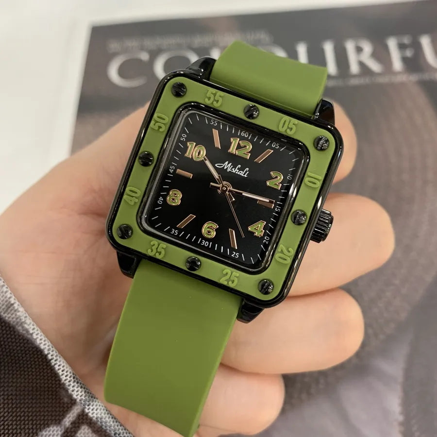 Simple Style Solid Color Buckle Quartz Watch Women's Watches