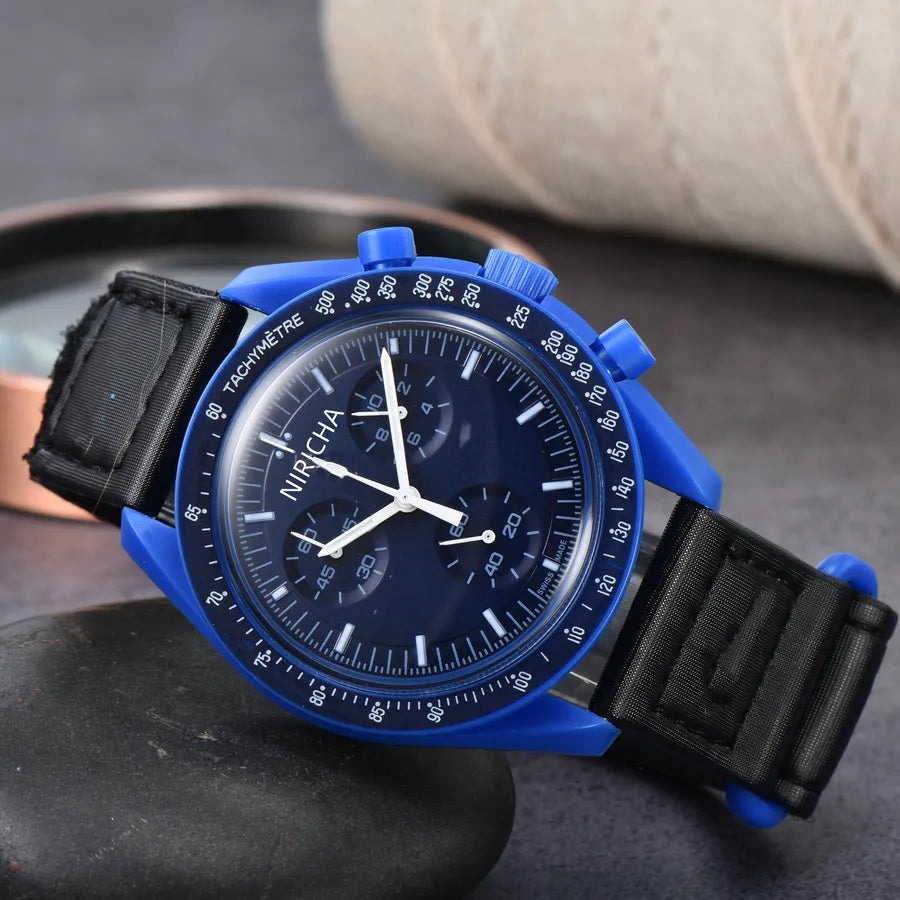 Foreign Trade Men's Niricha Oujia Glue Shell 6-Pin Super Luminous Quartz Watch Manufacturer Wholesale One Generation