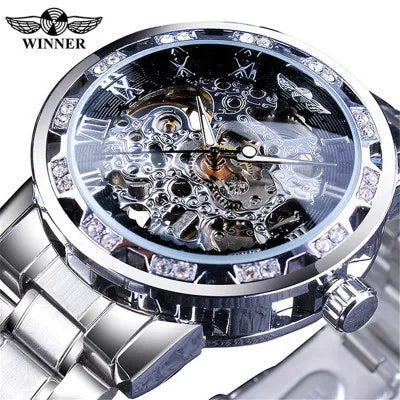 casual geometric buckle mechanical men's watches