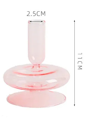 Simple Style Solid Color Glass candlestick