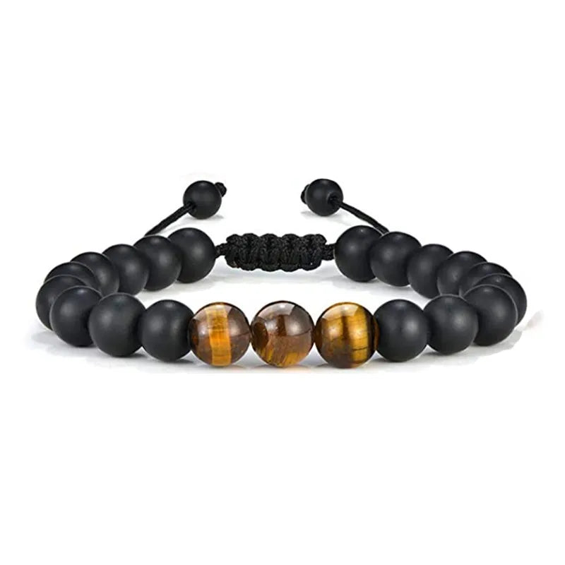 fashion geometric natural stone knitting bracelets