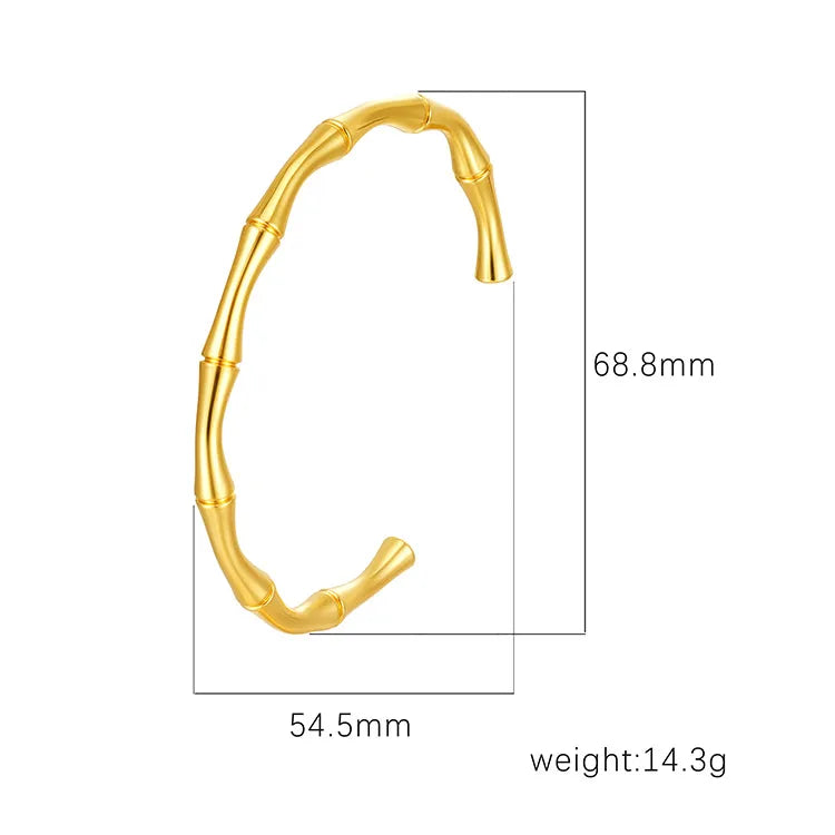 Retro Classic Style Geometric Flower 304 Stainless Steel Bangle In Bulk
