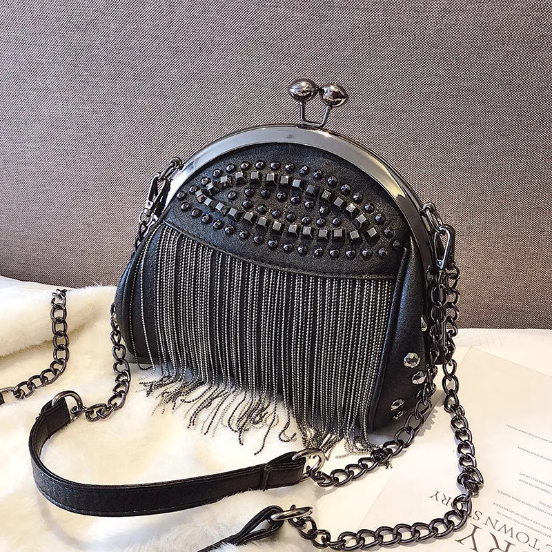 women's small all seasons pu leather classic style shoulder bag