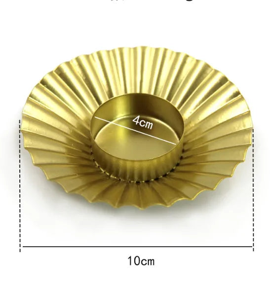 Simple Style Leaves Solid Color Iron candlestick Artificial Decorations