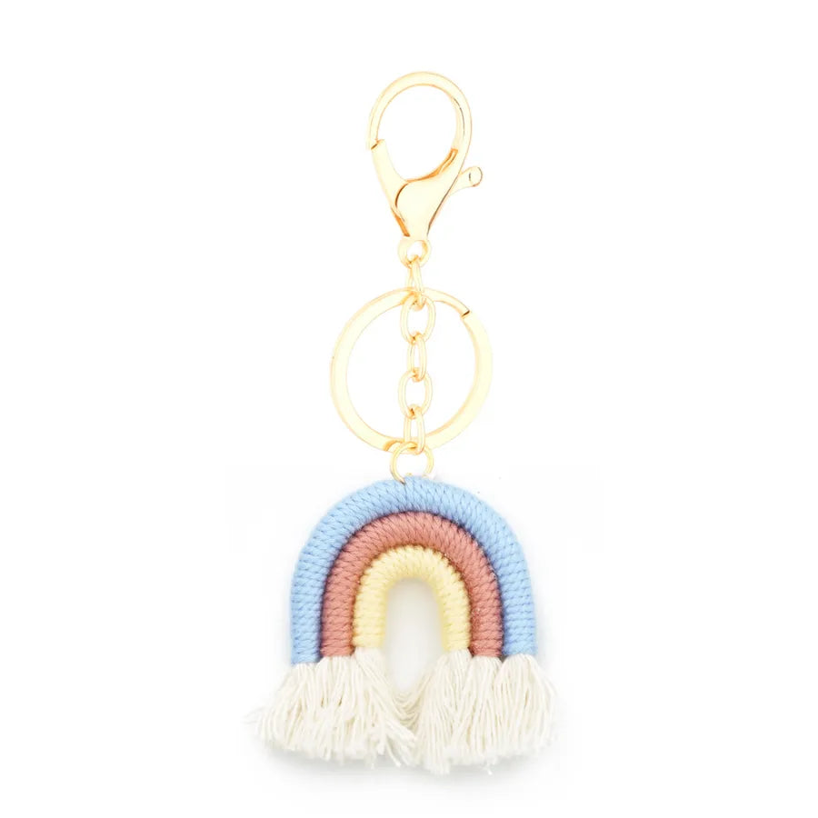 Casual Cute Rainbow Alloy Bag Pendant Keychain