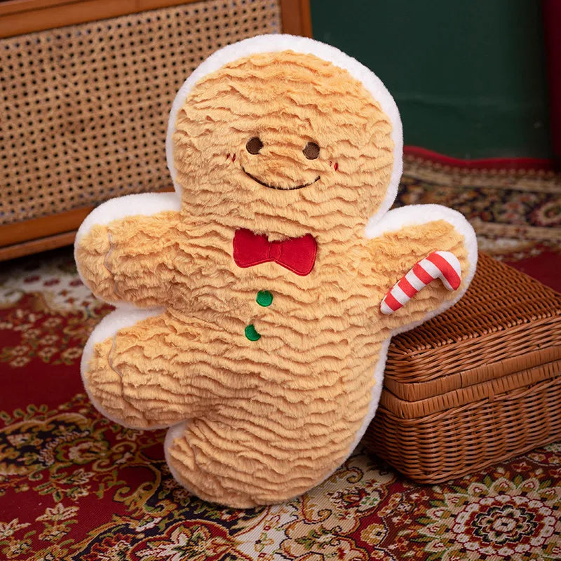 Christmas Decorative Cushion Santa Claus Toy Apple Peaceful Fruit Christmas wreath Cushion Gingerbread Man Cartoon Style