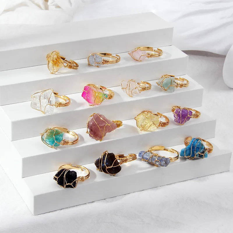 fashion irregular crystal rings 1 piece
