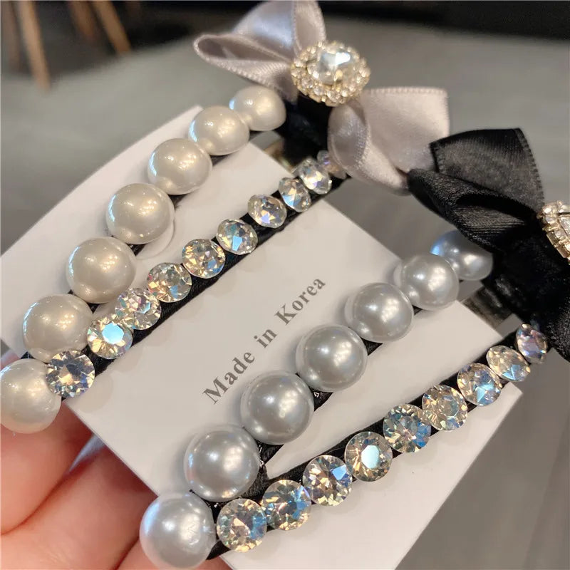 New Vintage Pearl Hair Clip Fresh Water Diamond Side BB Clip Large Back Of Head Simple Hair Accessories For Women