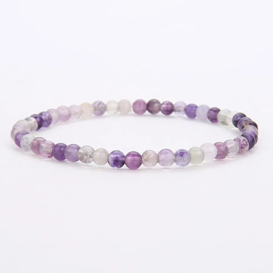 Explosions 4mm Natural Stone Mini Energy Bracelet Women's Gone Beads Semi-precious Stacked Jewelry Bracelet