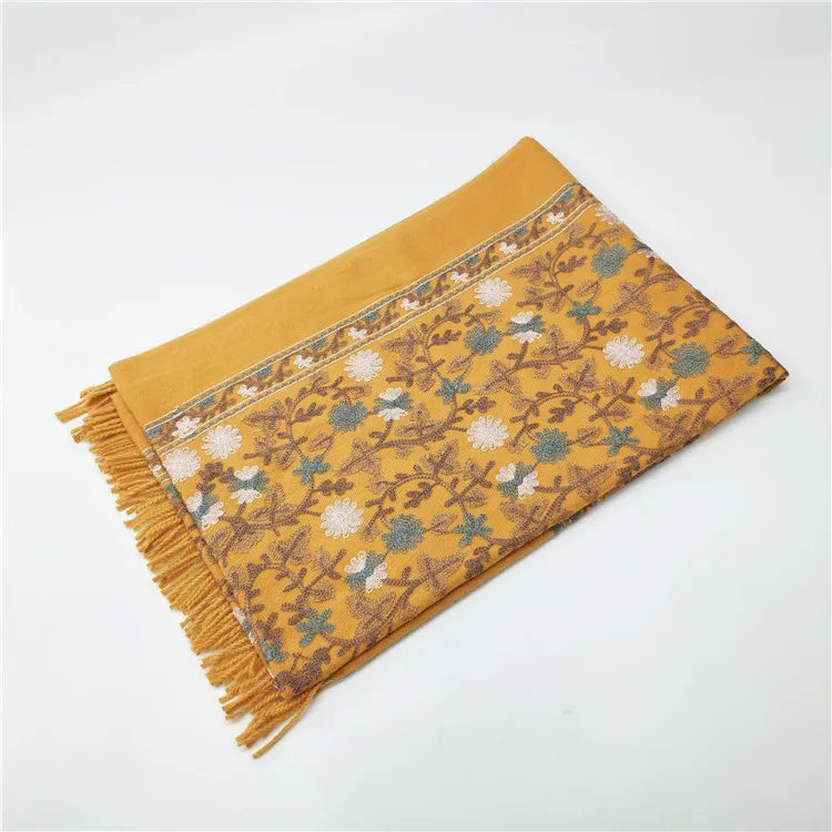 Women's Retro Ethnic Style Printing Imitation cashmere Scarf