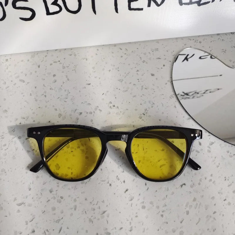 Simple Style Cool Style Solid Color UV400 Protection Resin Special-Shaped Mirror Full Frame Kids Sunglasses