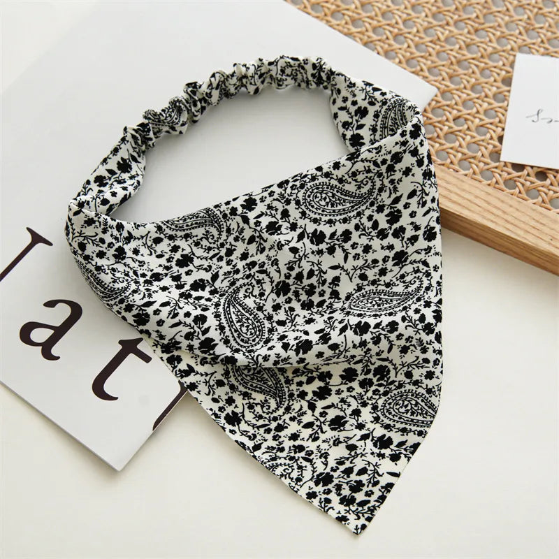 Elegant Retro Lady Women's Printing Cloth Hair Band