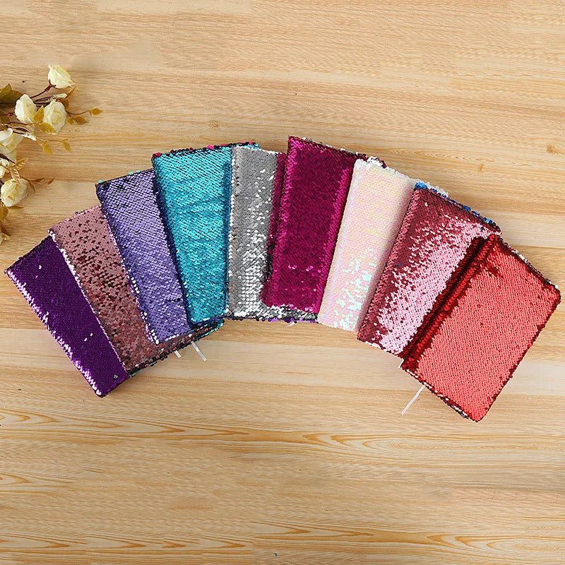 Color Changing Fish Scale Sequin Notebook Customizable Cover Pattern Creative Stationery Ideal For Anniversary And Award Ceremonies