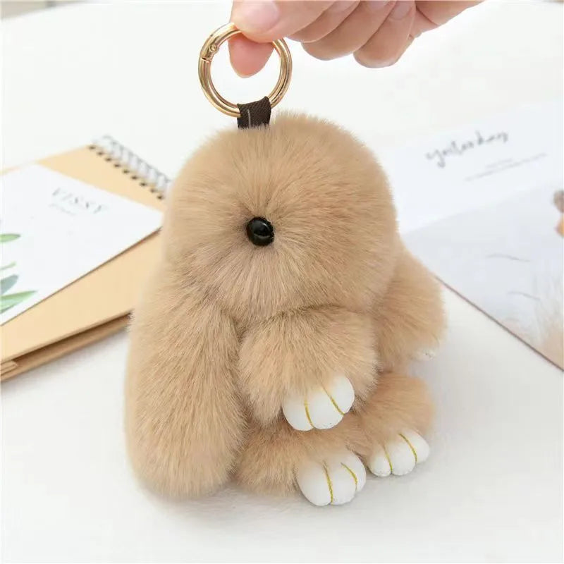 Simple Style Rabbit Artificial Wool Handmade Bag Pendant