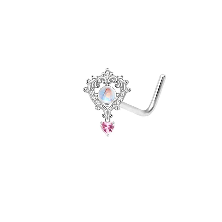 cute sexy animal heart shape stainless steel alloy copper asymmetrical plating inlay zircon 14k gold plated 18k gold plated silver plated cartilage earrings belly ring nose ring