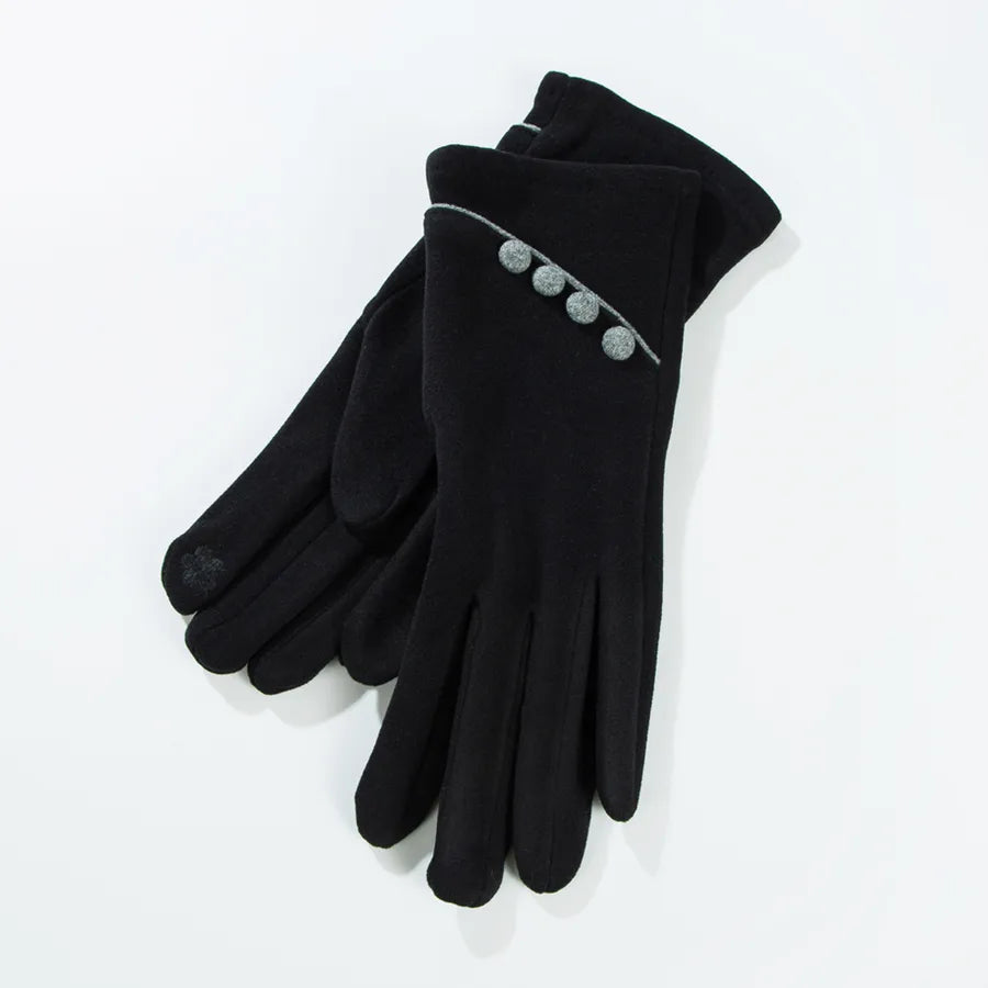 women's elegant solid color polyester cotton gloves 1 pair