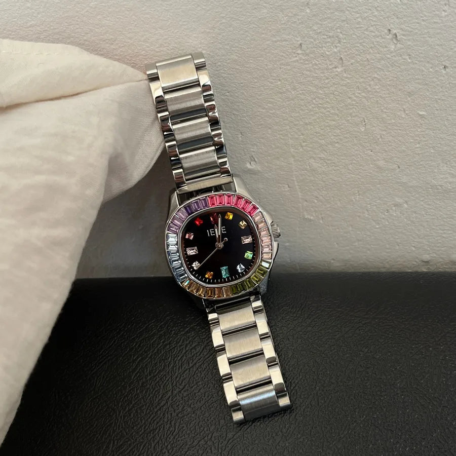 Elegant Glam Business Round Double Side Snaps Quartz Watch