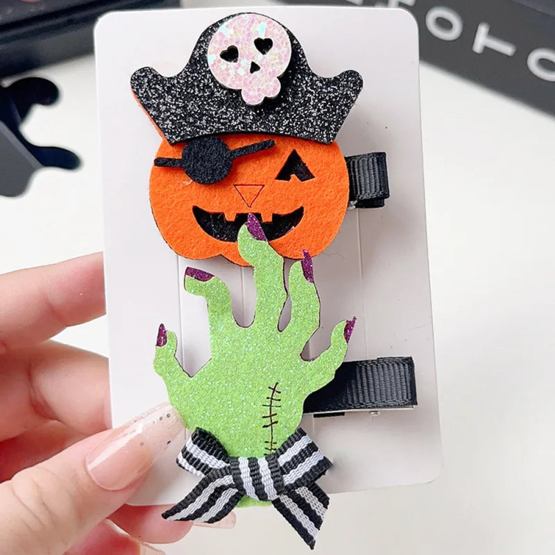 Halloween Hair Accessories Skull Clip Masquerade Duckbill Clip Devil Pumpkin Holiday Headwear Wholesale