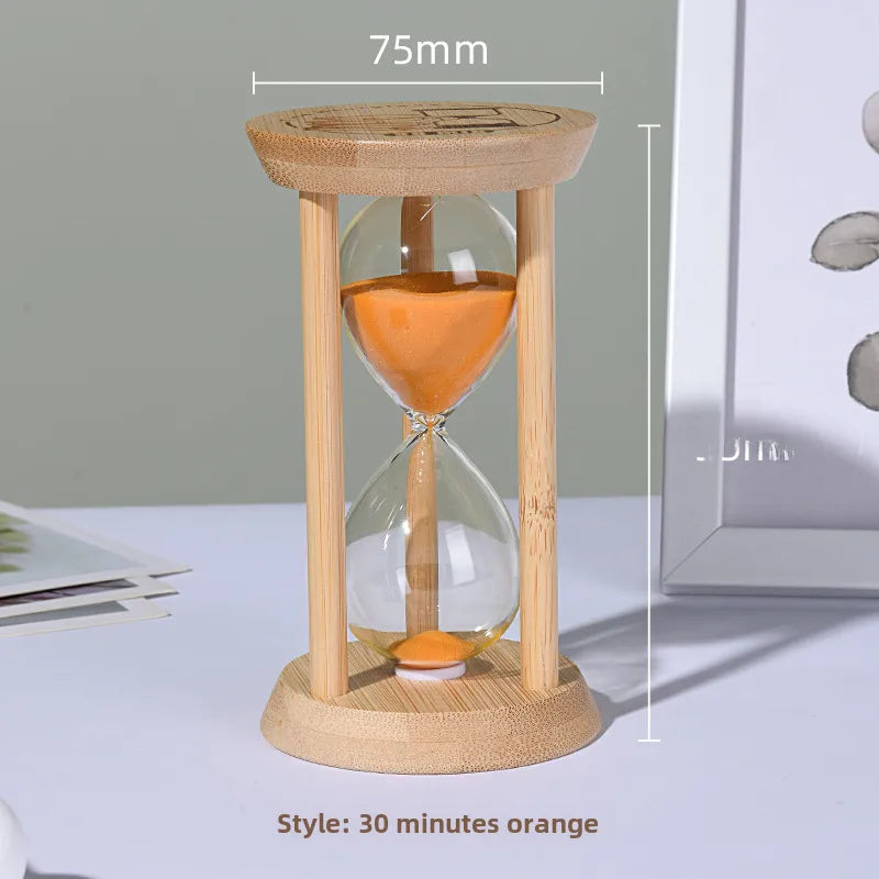 Creative bamboo fluorescent  timer home bedroom ornaments 1-30 minutes luminous time  high sense