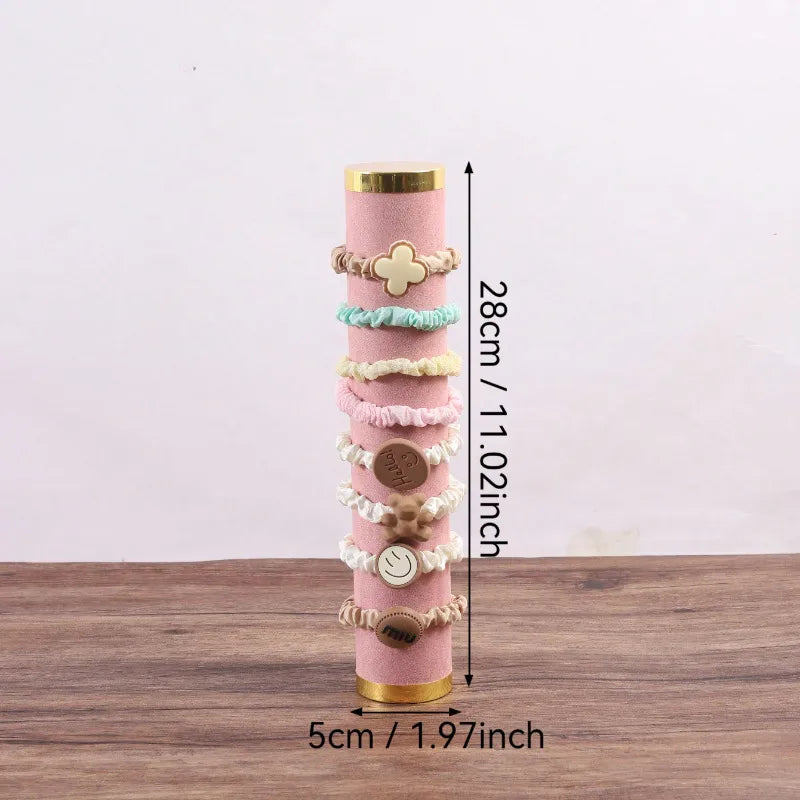 Head Rope Hair Ring Storage Rack Vertical Bracelet Bracelet Jewelry Counter Display Props Cylindrical Jewelry Rack  Hair
