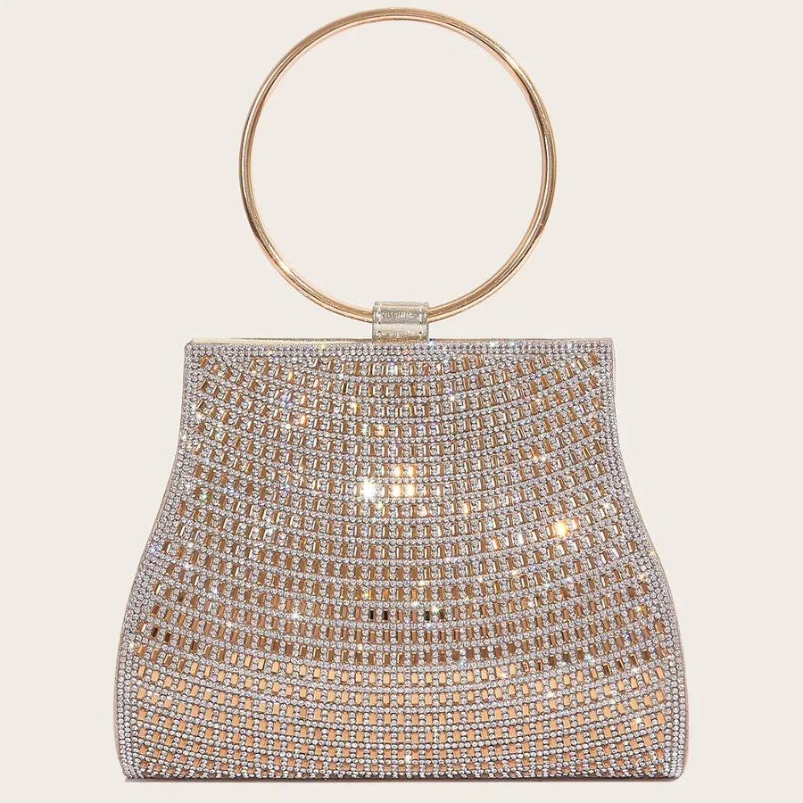 Gold Black Silver Pu Leather Solid Color Shell Evening Bags