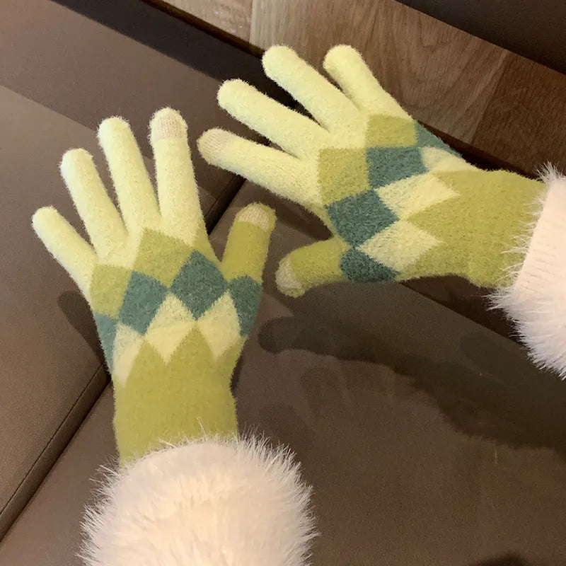 unisex simple style solid color gloves 1 set