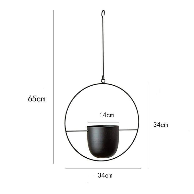 Novelty Round Oval Solid Color Iron Flowerpot Artificial Decorations