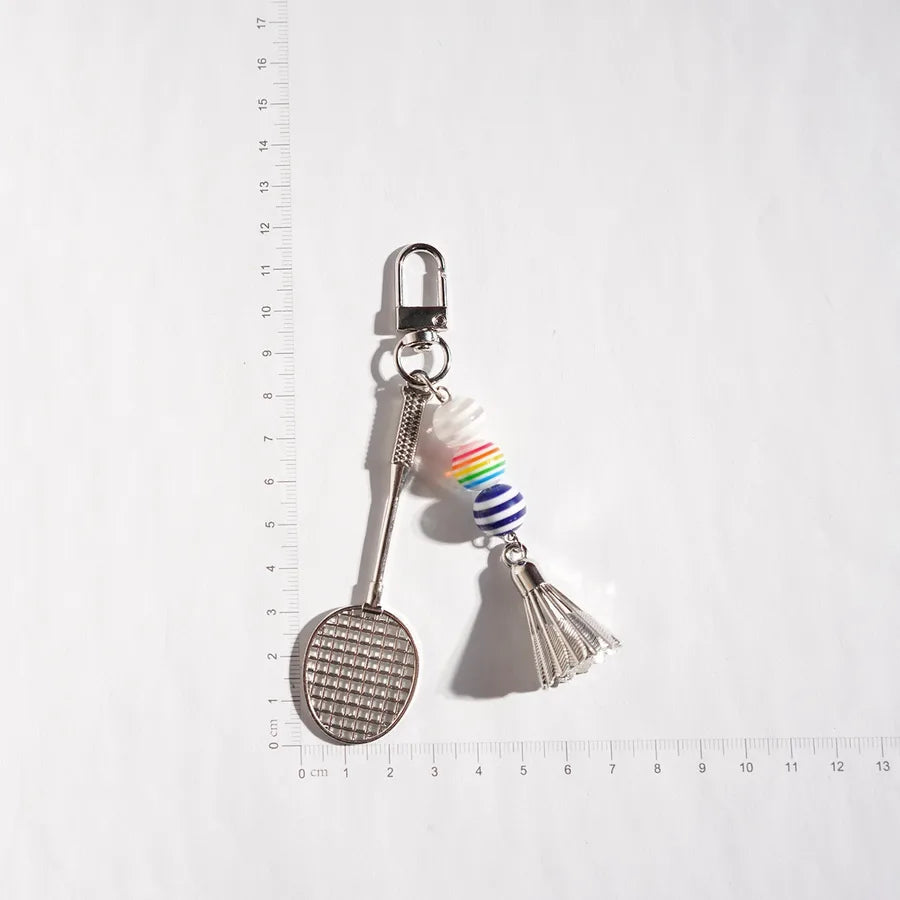 Creative Badminton Keychain Sports Keyring Pendant Jewelry Key Rope Mini Racket Hanging Charm Unisex Wedding Graduation Birthday