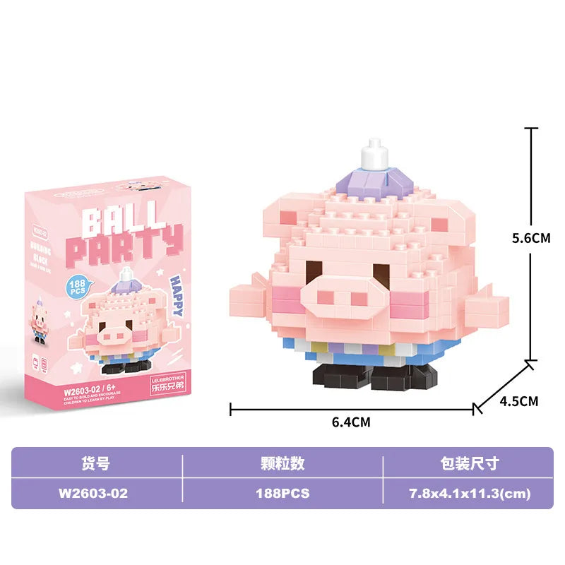 Children Unisex Animal Cartoon Plastic Building Toys