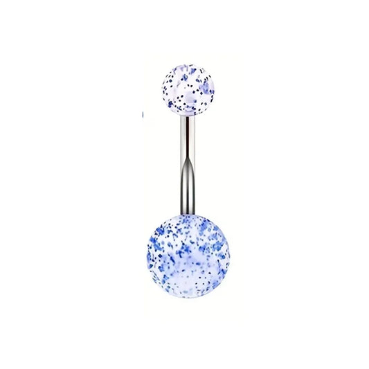 1 Piece Belly Rings Simple Style Color Block 304 Stainless Steel Inlay Zircon