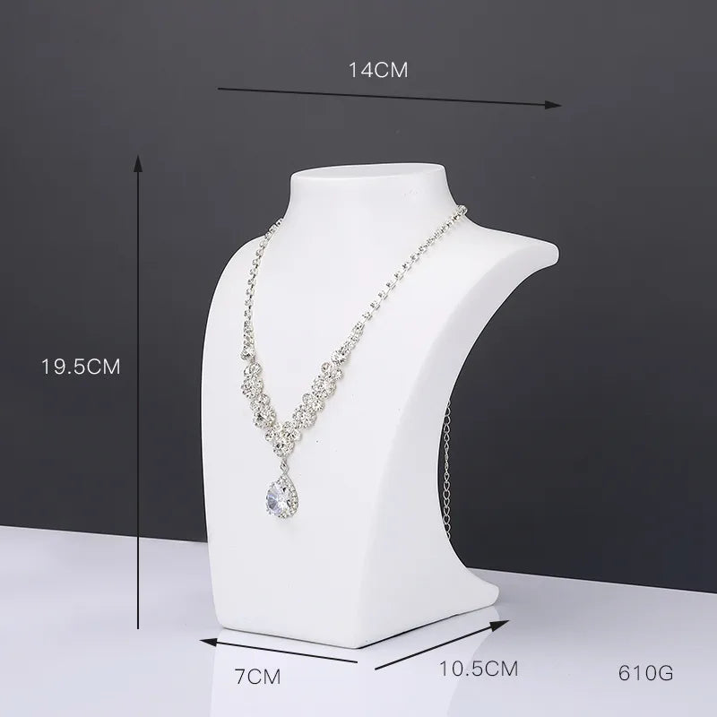 elegant portrait resin jewelry display bust