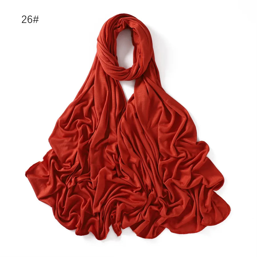 women's basic solid color mercerized cotton modal cotton linen scarves