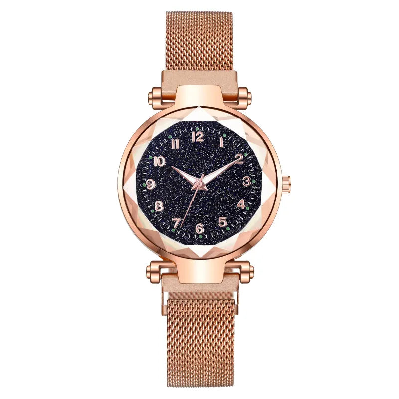 Simple Style Starry Sky Suction Buckle Quartz Watch Women's Watches