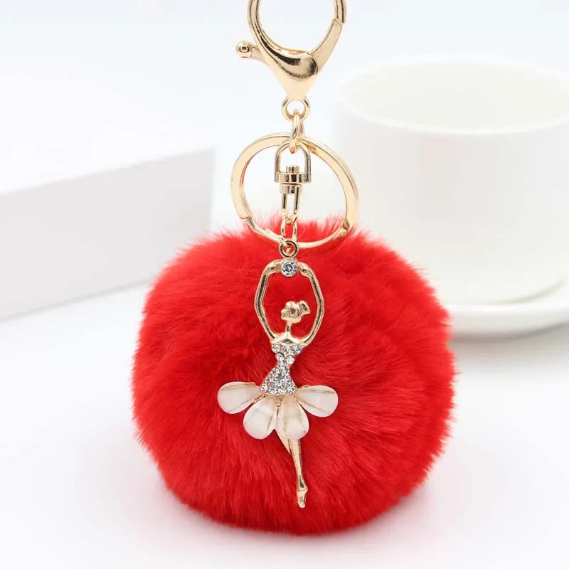 Basic Classic Style Human Plush Women's Bag Pendant Keychain