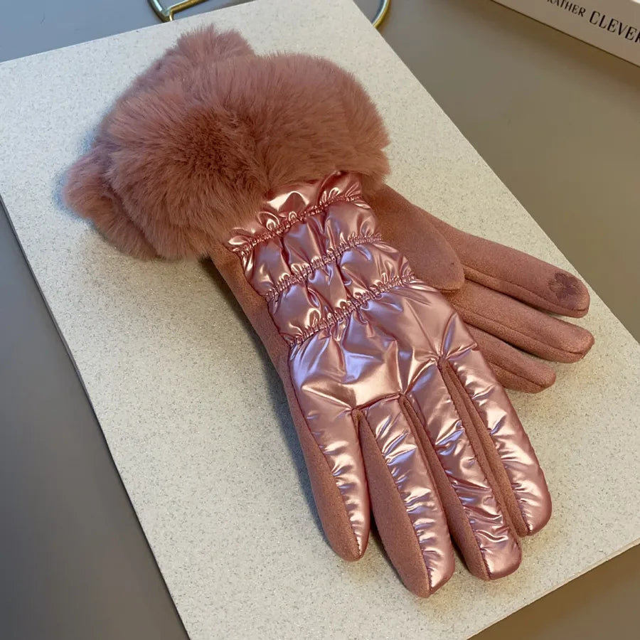 women's simple style solid color gloves 1 pair