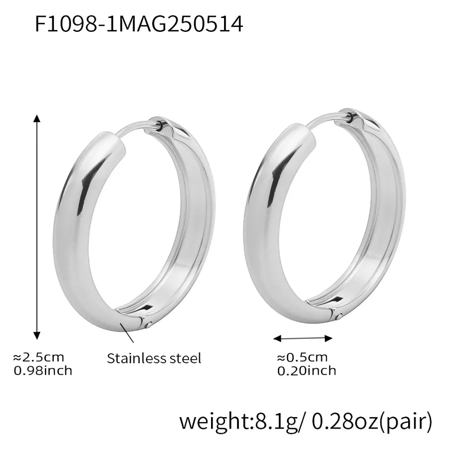 1 Pair IG Style Casual Vacation Geometric Polishing Plating 304 Stainless Steel 18K Gold Plated Earrings