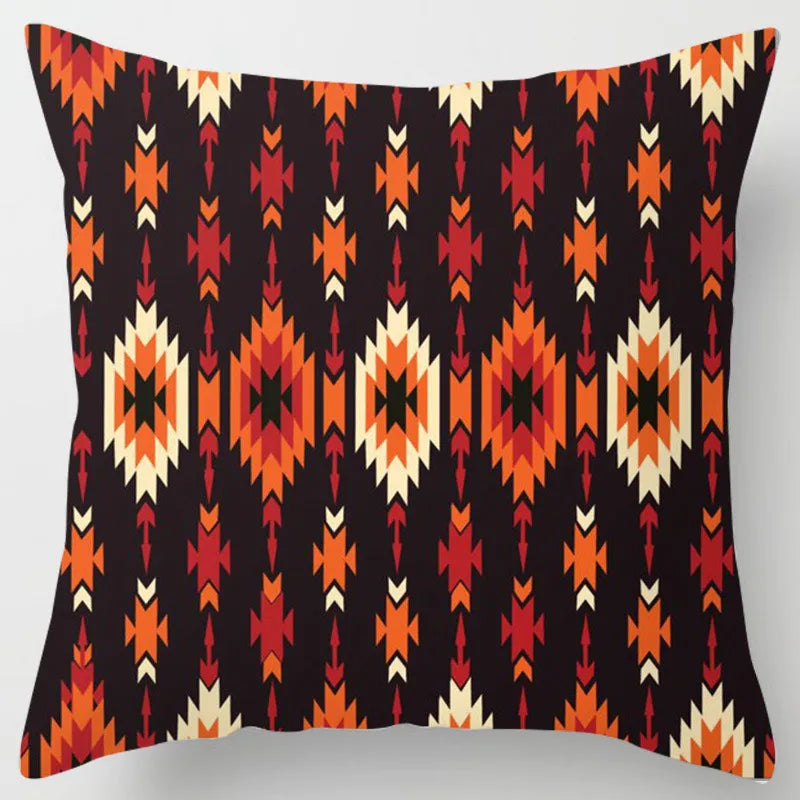 vacation sweet geometric stripe solid color linen fibre peach skin pillow cases