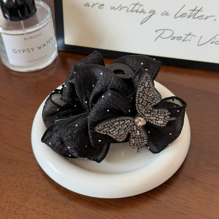 Summer Large Size Hair Clips Half Head Fullness Butterfly Knot Shark Fin Hair Accessories Women's Fashion Hairpins Hair Ties