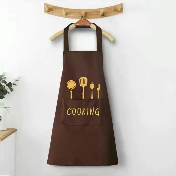 casual solid color pvc apron 1 piece