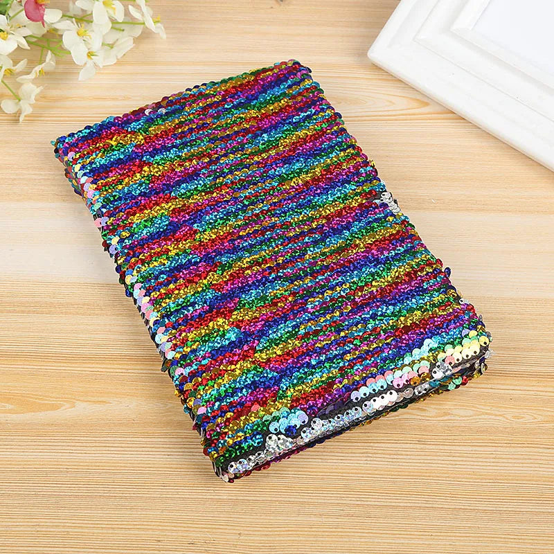 Color Changing Fish Scale Sequin Notebook Customizable Cover Pattern Creative Stationery Ideal For Anniversary And Award Ceremonies