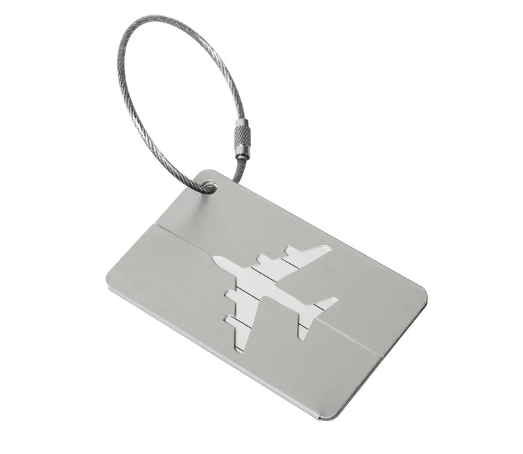 Aluminum alloy luggage tag boarding metal luggage aircraft shipping elevator tag  spot factory wholesale