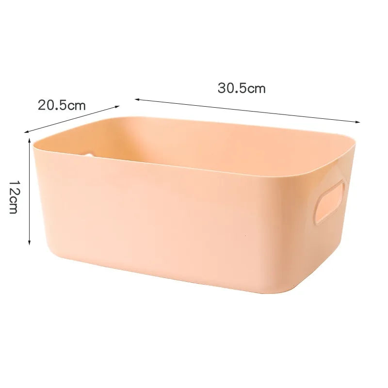 Simple Style Color Block Solid Color Plastic Storage Basket