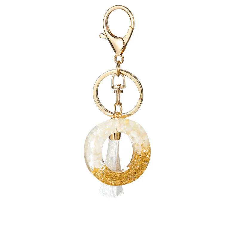 Elegant Letter Tassel Resin Unisex Unisex Keychain