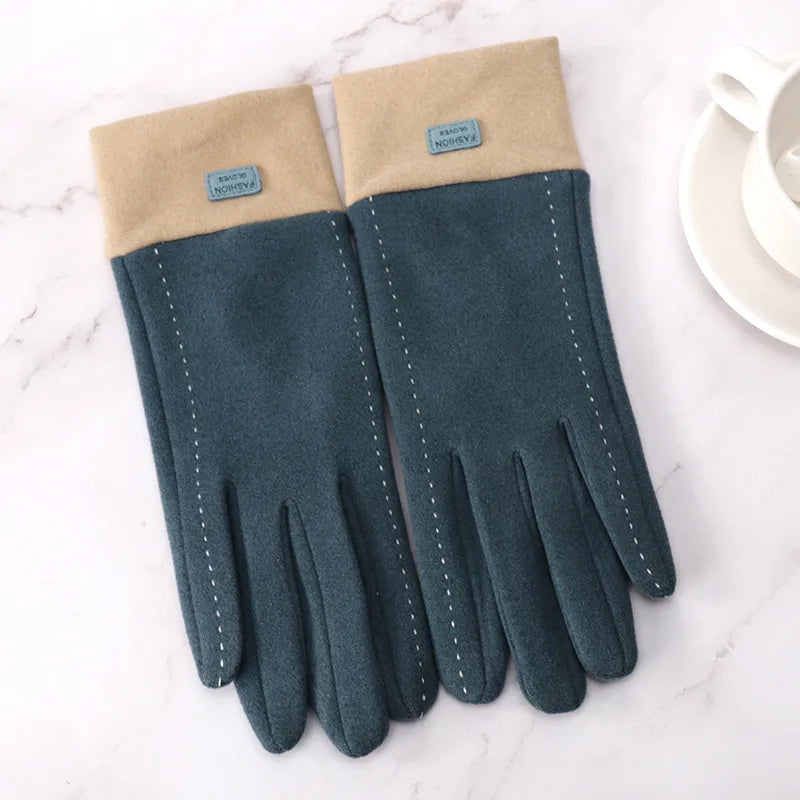Women's Sweet Simple Style Color Block Gloves