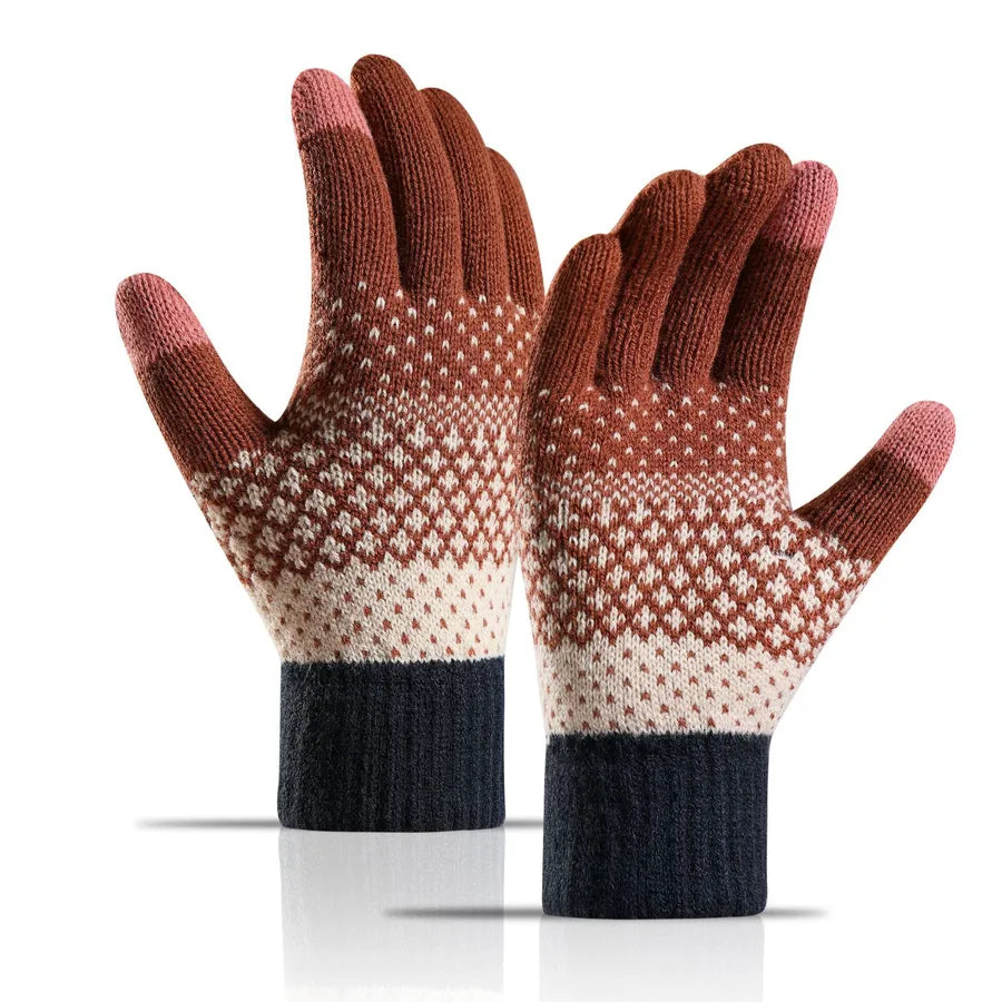 women's elegant classic style color block gloves 1 pair